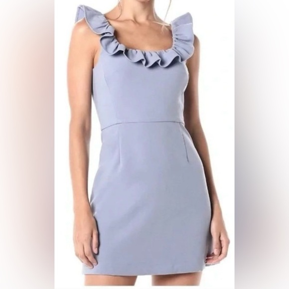 French Connection Dresses & Skirts - French Connection Blue Ruffle Mini Dress